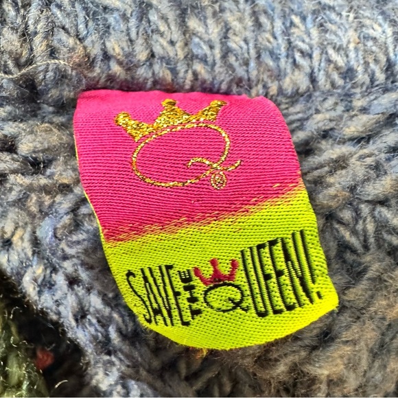 Save the Queen Chunky Knit Wool Mohair Blend Longline Cardigan Sweater Size XL - Picture 11 of 14